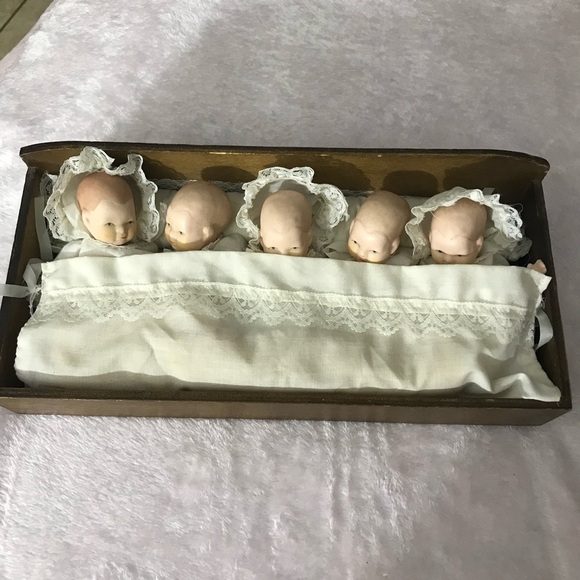 Vintage Lot of 5 R.O.C.  Babies Baby figurine Doll Porcelain Set Collectors - Picture 2 of 16